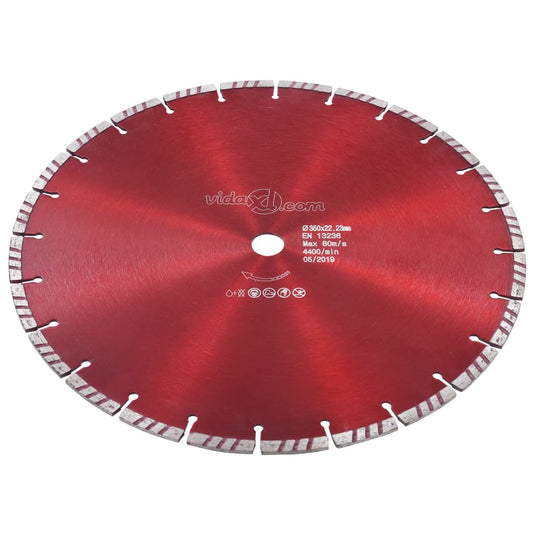 Vidaxl diamantzaagblad met turbo 350 mm staal