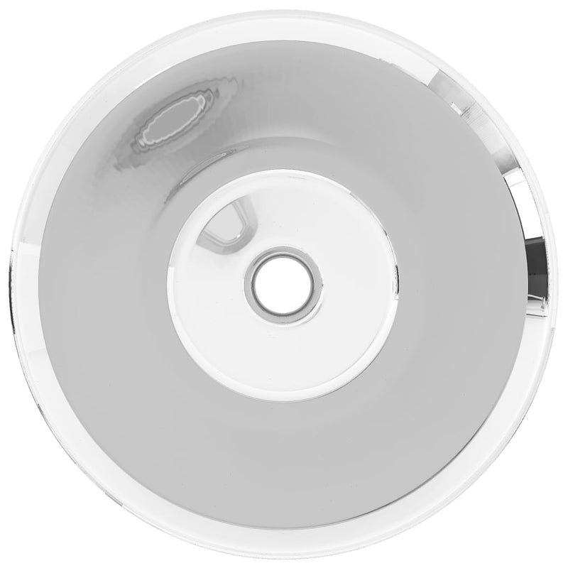 Load image into Gallery viewer, Vidaxl wastafel 42x14 cm keramiek zilverkleurig
