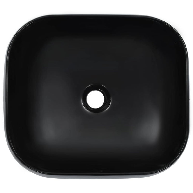 Load image into Gallery viewer, Vidaxl wastafel 44,5x39,5x14,5 cm keramiek zwart
