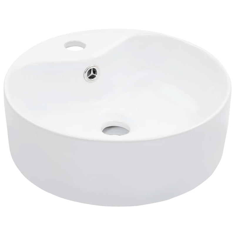 Load image into Gallery viewer, Vidaxl wastafel met overloop 36x13 cm keramiek wit
