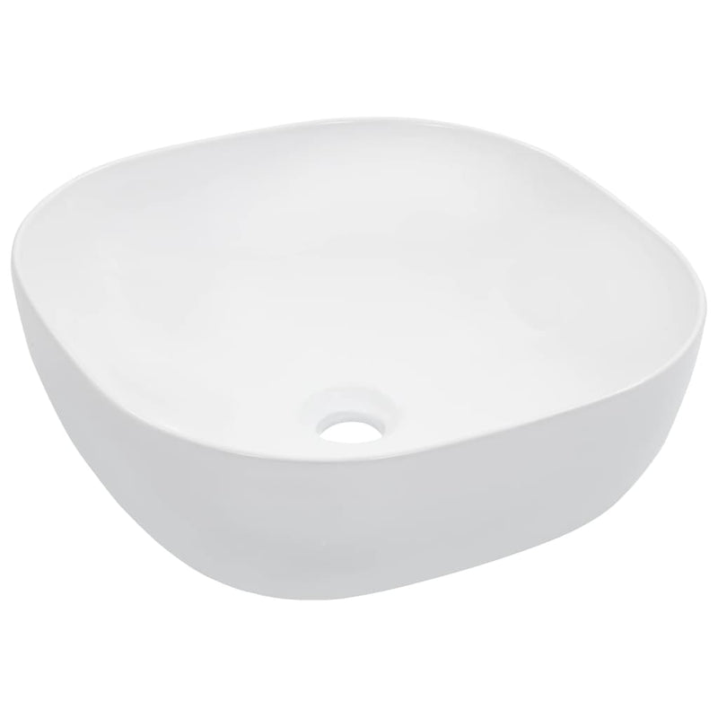 Load image into Gallery viewer, Vidaxl wastafel 42,5x42,5x14,5 cm keramiek wit
