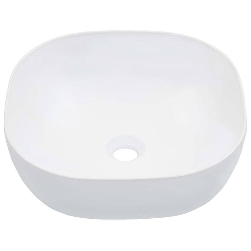 Load image into Gallery viewer, Vidaxl wastafel 42,5x42,5x14,5 cm keramiek wit
