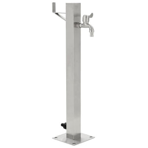 Vidaxl tuinwaterkolom vierkant 65 cm roestvrij staal