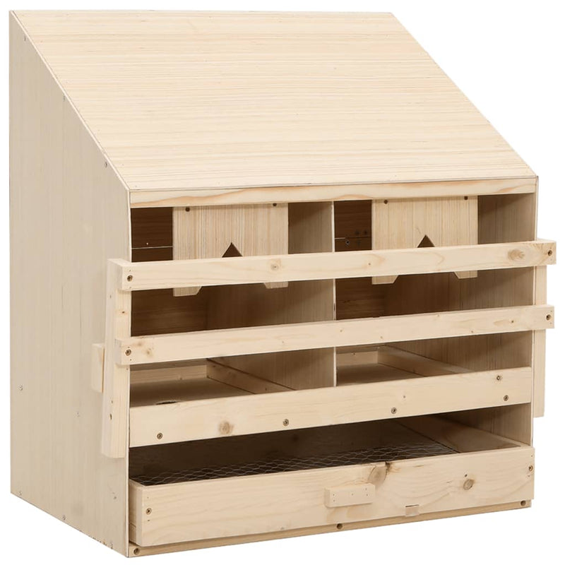 Load image into Gallery viewer, Vidaxl kippenlegkast 2 compartimenten 63x40x65 cm massief grenenhout
