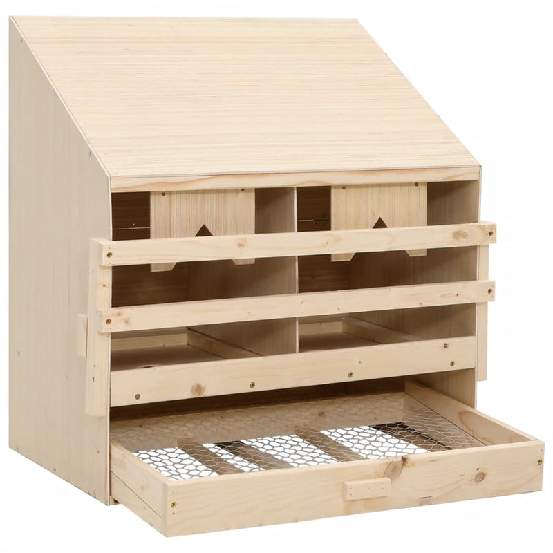 Load image into Gallery viewer, Vidaxl kippenlegkast 2 compartimenten 63x40x65 cm massief grenenhout
