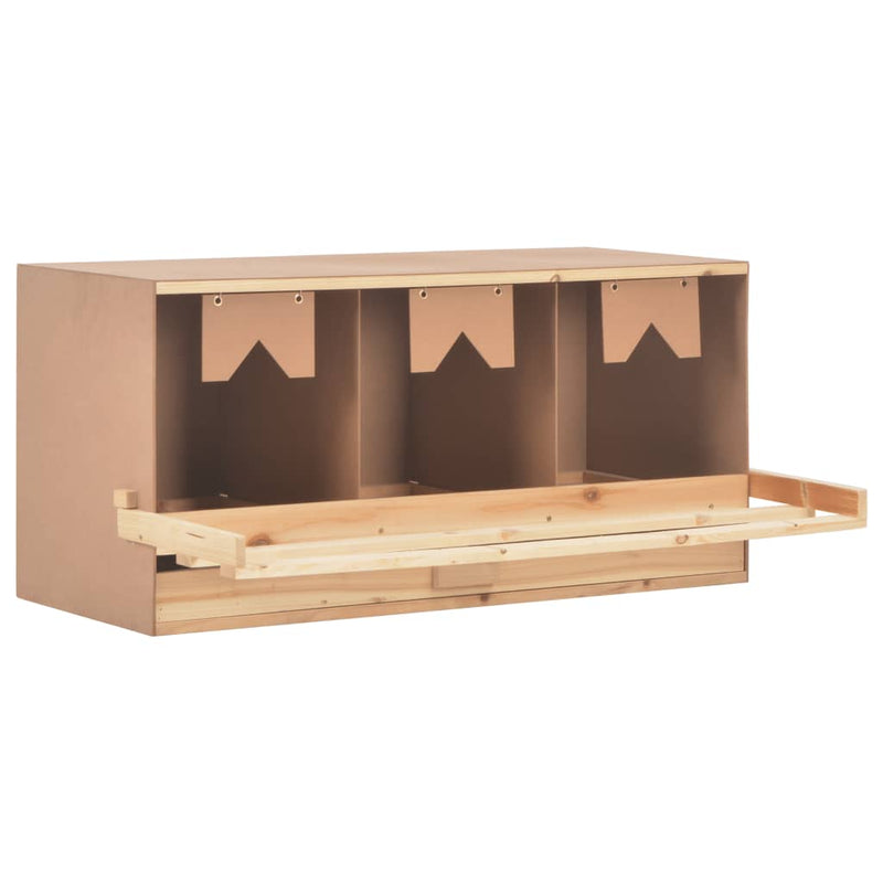 Load image into Gallery viewer, Vidaxl kippenlegkast 3 compartimenten 96x40x45 cm massief grenenhout
