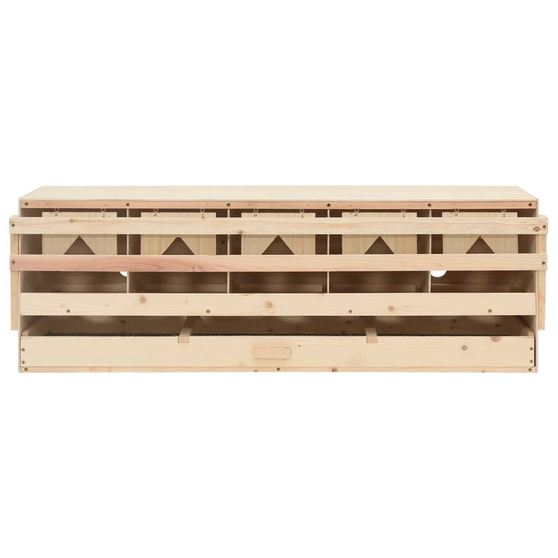 Load image into Gallery viewer, Vidaxl kippenlegkast 5 compartimenten 117x33x38 cm massief grenenhout
