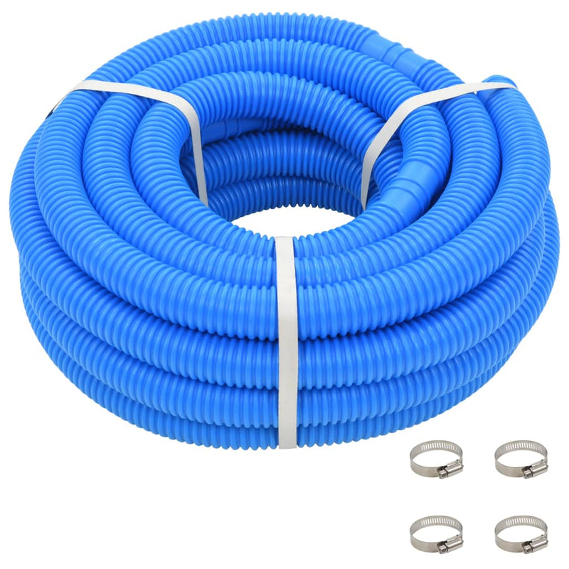 Load image into Gallery viewer, Vidaxl zwembadslang met klemmen 38 mm 12 m blauw

