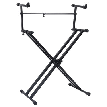 Vidaxl keyboardstandaard x-frame dubbel versterkt zwart