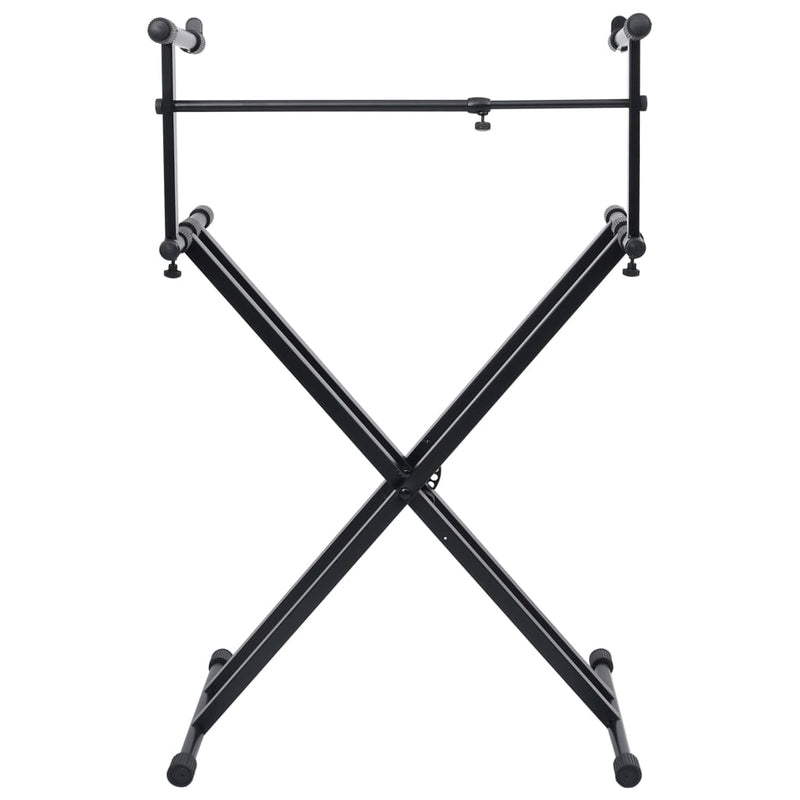 Laden Sie das Bild in Galerie -Viewer, Vidaxl keyboardstandaard x-frame dubbel versterkt zwart
