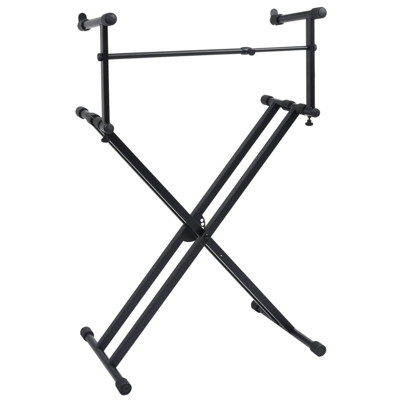 Laden Sie das Bild in Galerie -Viewer, Vidaxl keyboardstandaard x-frame dubbel versterkt zwart
