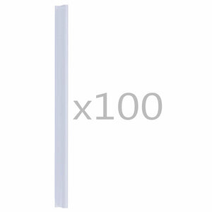 Vidaxl 100 st schuttingstrookklemmen pvc transparant