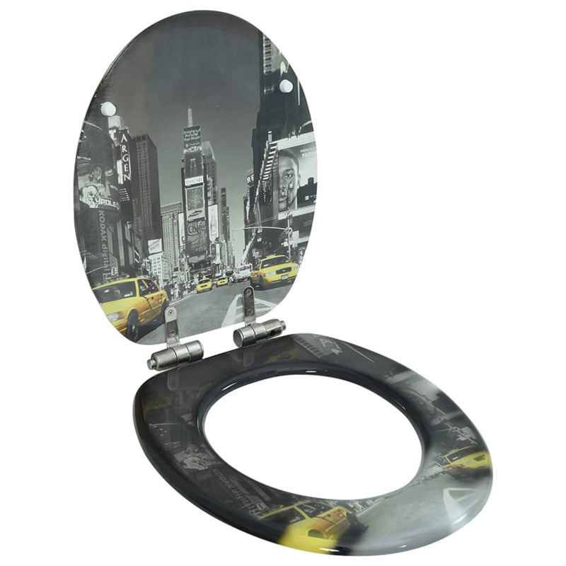 Load image into Gallery viewer, Vidaxl toiletbril met soft-close deksel new york mdf
