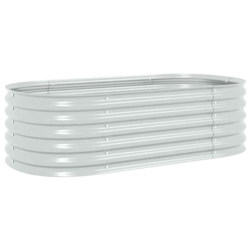 Load image into Gallery viewer, Vidaxl plantenbak verhoogd 160x80x44 cm gegalvaniseerd staal zilver
