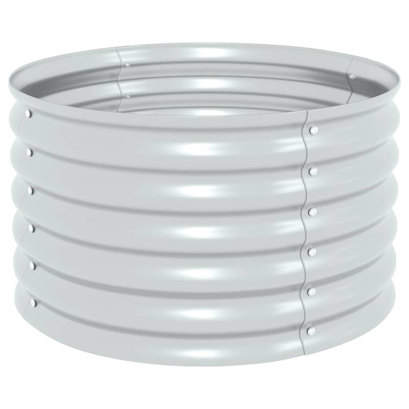 Load image into Gallery viewer, Vidaxl plantenbak verhoogd 80x80x44 cm gegalvaniseerd staal zilver
