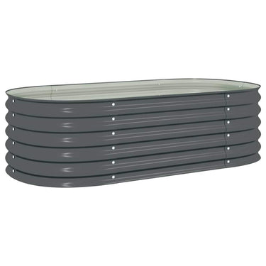 Vidaxl plantenbak verhoogd 160x80x44 cm gegalvaniseerd staal grijs