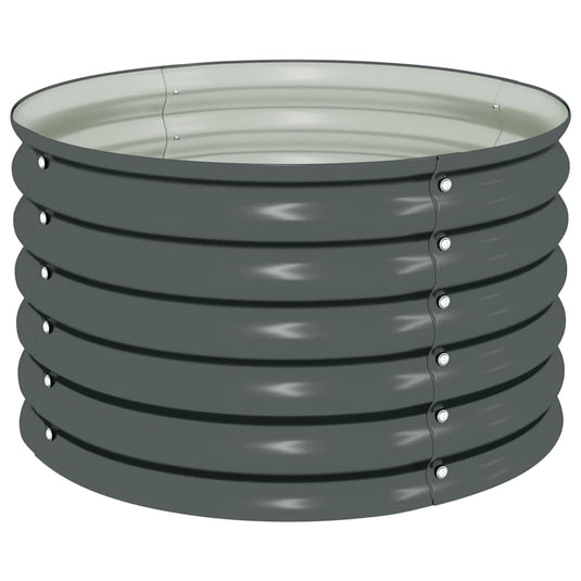 Vidaxl plantenbak verhoogd 80x80x44 cm gegalvaniseerd staal grijs