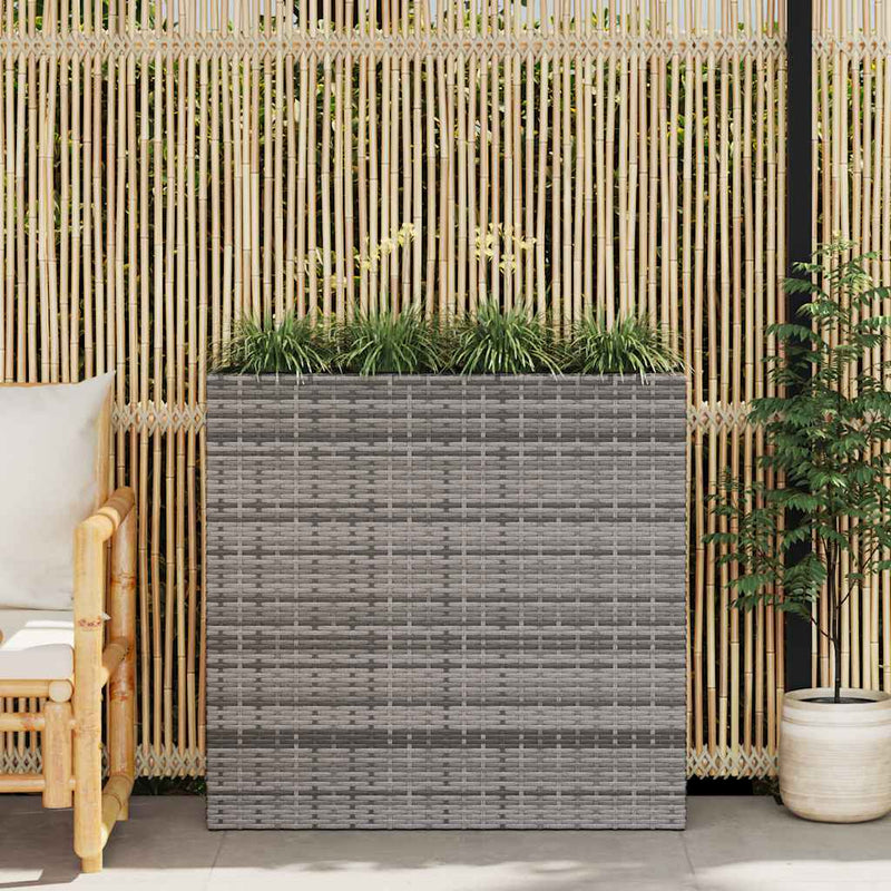 Chargez l'image dans la visionneuse de la galerie, Vidaxl plantenbak verhoogd met 4 potten poly rattan wit
