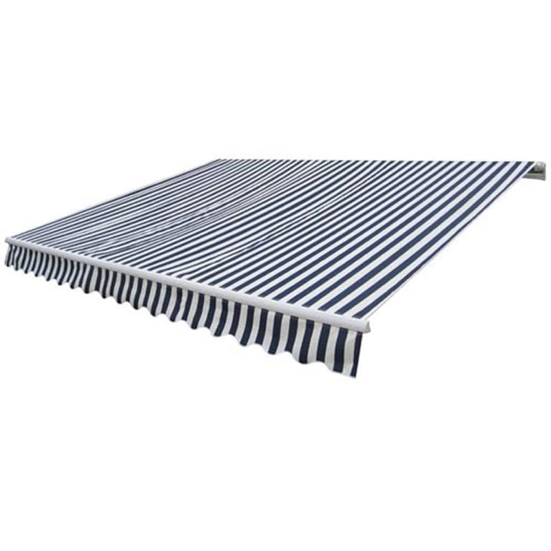 Load image into Gallery viewer, VidaXL Luifel gemotoriseerd uitschuifbaar 400 cm blauw wit
