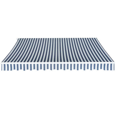 Vidaxl luifel handmatig uittrekbaar 350 cm blauw wit