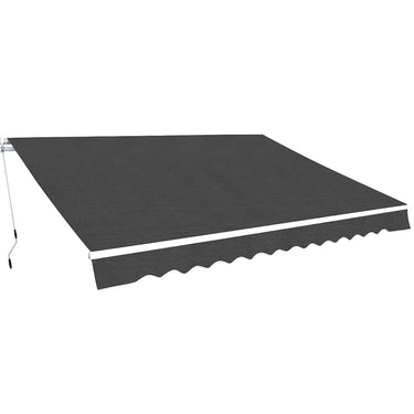 Vidaxl luifel handmatig uittrekbaar 350 cm antraciet