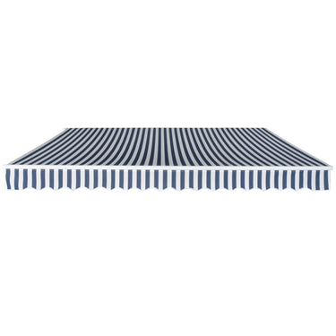Vidaxl luifel handmatig uittrekbaar 400 cm blauw wit