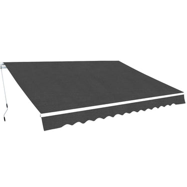 Vidaxl luifel handmatig uitschuifbaar 400 cm antraciet