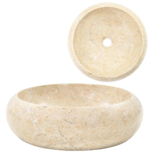 Vidaxl gootsteen 40x12 cm marmer crème