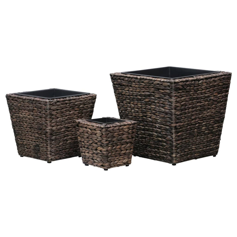 Load image into Gallery viewer, Vidaxl plantenbakken verhoogd 3 st waterhyacint bruin
