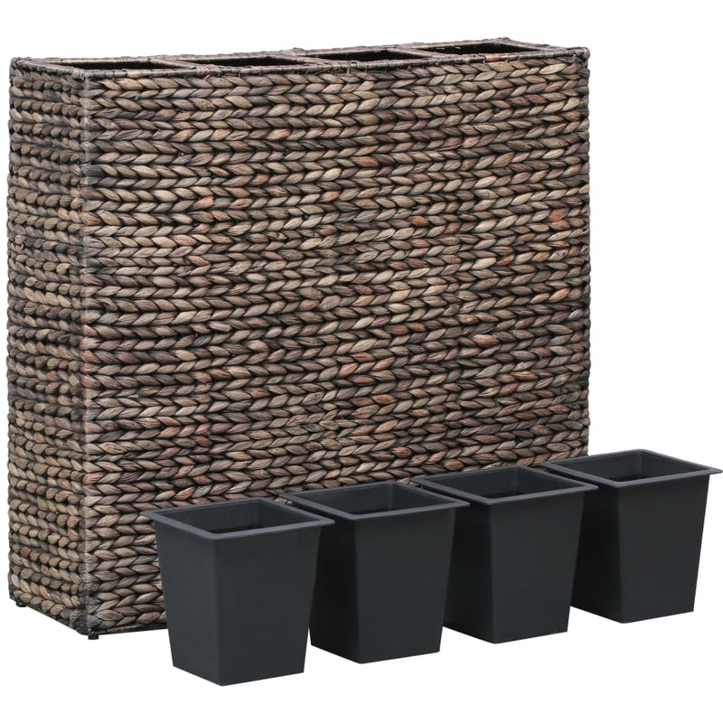 Load image into Gallery viewer, Vidaxl plantenbak verhoogd met 4 potten waterhyacint bruin
