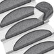 Vidaxl trapmatten 15 st 56x17x3 cm donkergrijs halfrond