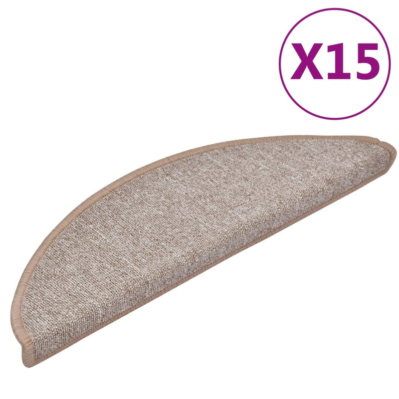 Load image into Gallery viewer, VidaXL 15 st Trapmatten 56x17x3 cm lichtbruin
