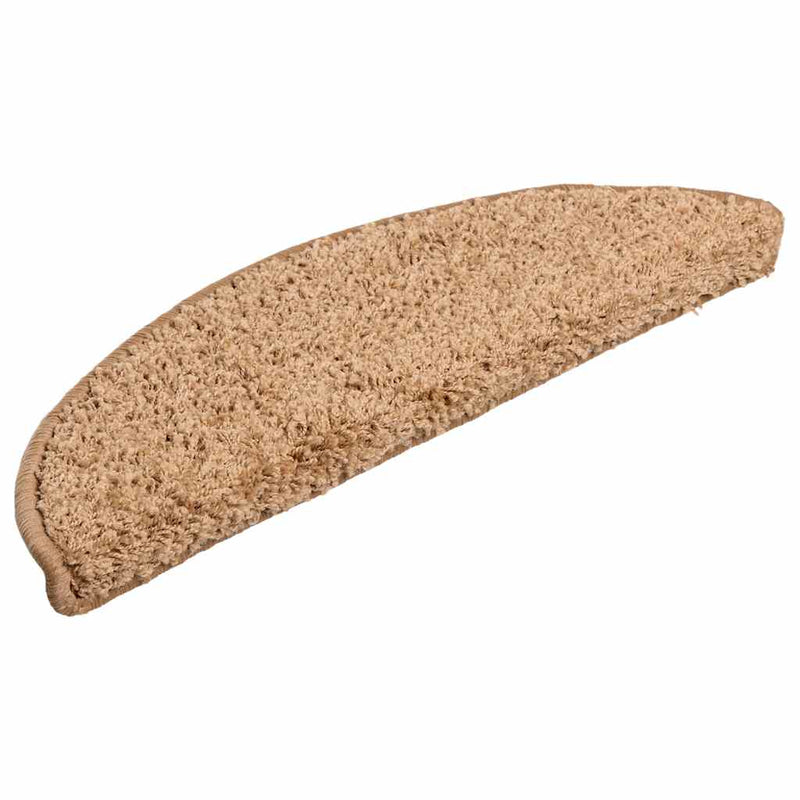 Load image into Gallery viewer, Vidaxl trapmatten 15 st 56x17x3 cm beige halfrond
