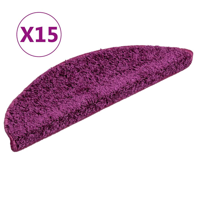 Load image into Gallery viewer, Vidaxl trapmatten 15 st 56x17x3 cm violet halfrond

