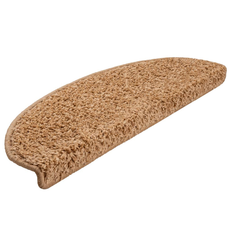 Load image into Gallery viewer, Vidaxl trapmatten 15 st 65x21x4 cm beige halfrond groot
