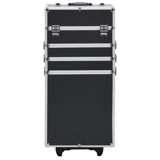 Vidaxl make-up trolley aluminium zwart