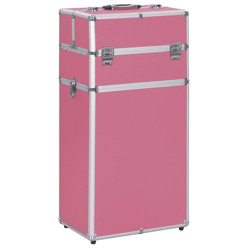 Afbeelding laden in galerijviewer, Vidaxl make-up trolley aluminium roze
