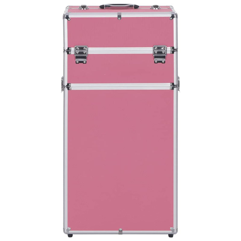 Afbeelding laden in galerijviewer, Vidaxl make-up trolley aluminium roze
