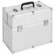 Vidaxl make-up koffer 38x23x34 cm aluminium zilverkleurig