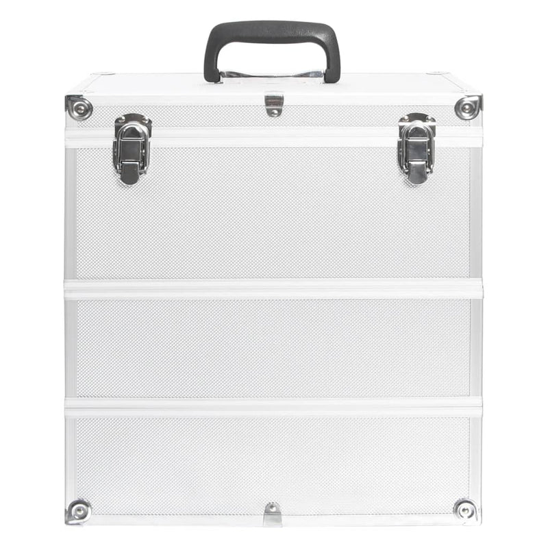 Load image into Gallery viewer, Vidaxl make-up koffer 37x24x40 cm aluminium zilverkleurig
