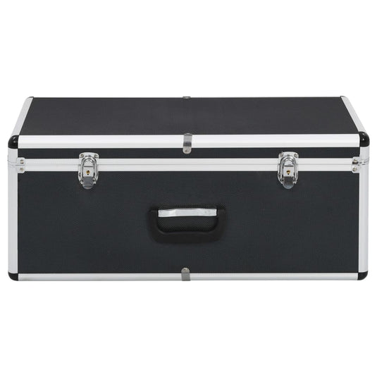 Vidaxl opbergkoffers 2 st aluminium zwart