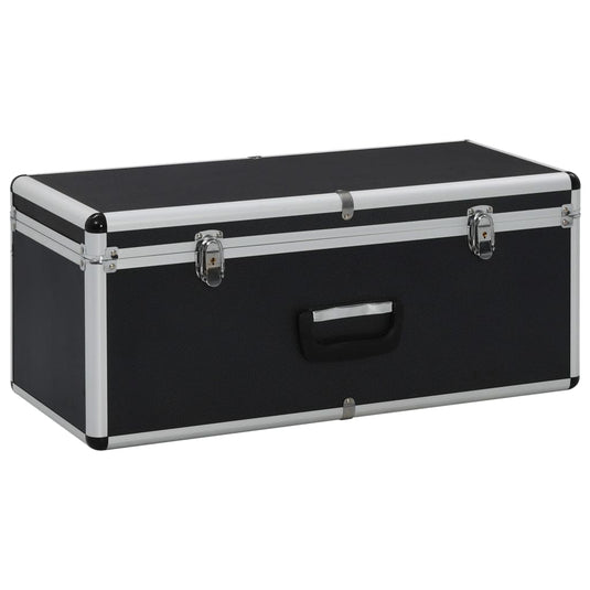 Vidaxl opbergkoffers 3 st aluminium zwart