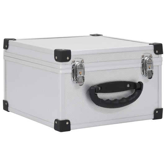 Vidaxl cd-koffer voor 40 cd's aluminium abs zilverkleurig