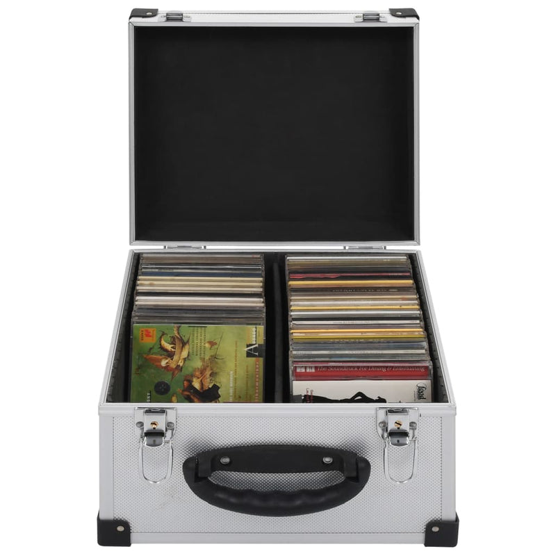 Load image into Gallery viewer, Vidaxl cd-koffer voor 40 cd's aluminium abs zilverkleurig
