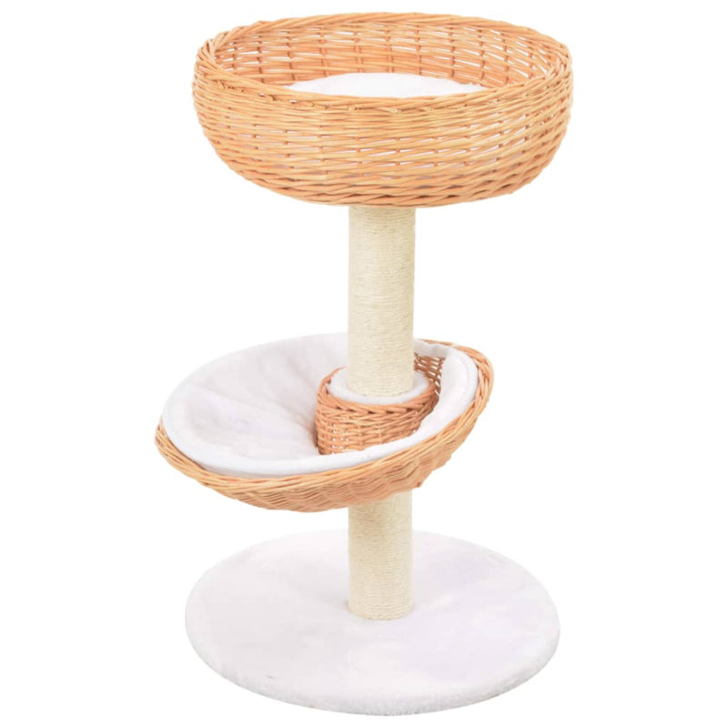 Load image into Gallery viewer, Vidaxl kattenkrabpaal met sisal krabpaal natuurlijk wilgenhout
