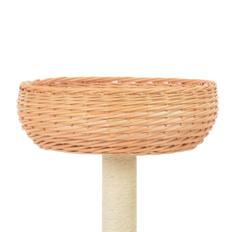 Load image into Gallery viewer, Vidaxl kattenkrabpaal met sisal krabpaal natuurlijk wilgenhout
