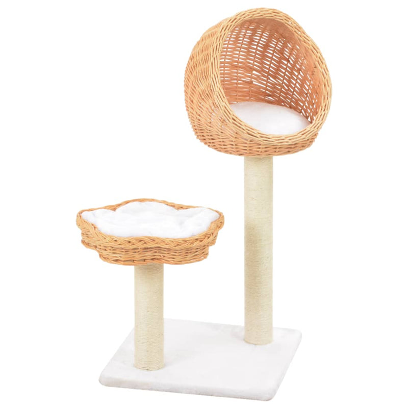 Load image into Gallery viewer, Vidaxl kattenkrabpaal met sisal krabpaal natuurlijk wilgenhout
