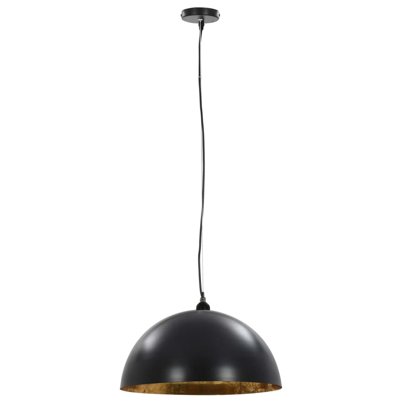 Load image into Gallery viewer, Vidaxl plafondlampen 2 st halfrond e27 50 cm zwart en goudkleurig

