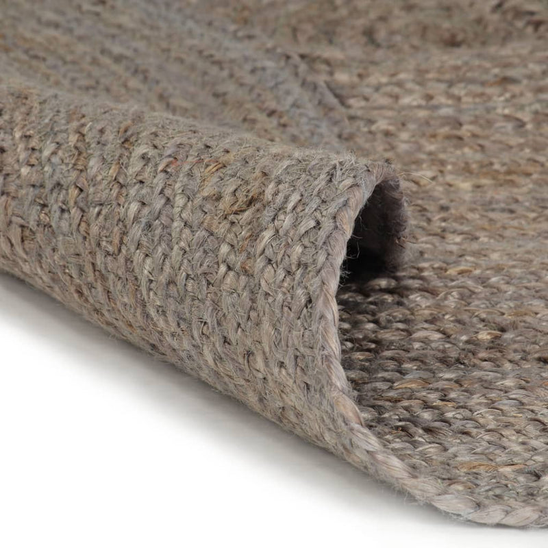 Load image into Gallery viewer, Vidaxl vloerkleed handgemaakt rond 120 cm jute grijs
