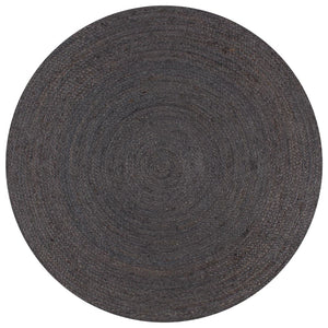Vidaxl vloerkleed handgemaakt rond 90 cm jute donkergrijs